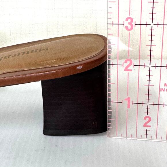 NATURALIZER Woven Leather Mules Size 10 Slides Minimal Preppy Classic Summer - Picture 10 of 11